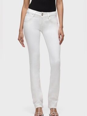 Hudson Jeans White Baby Boot Denim Jeans